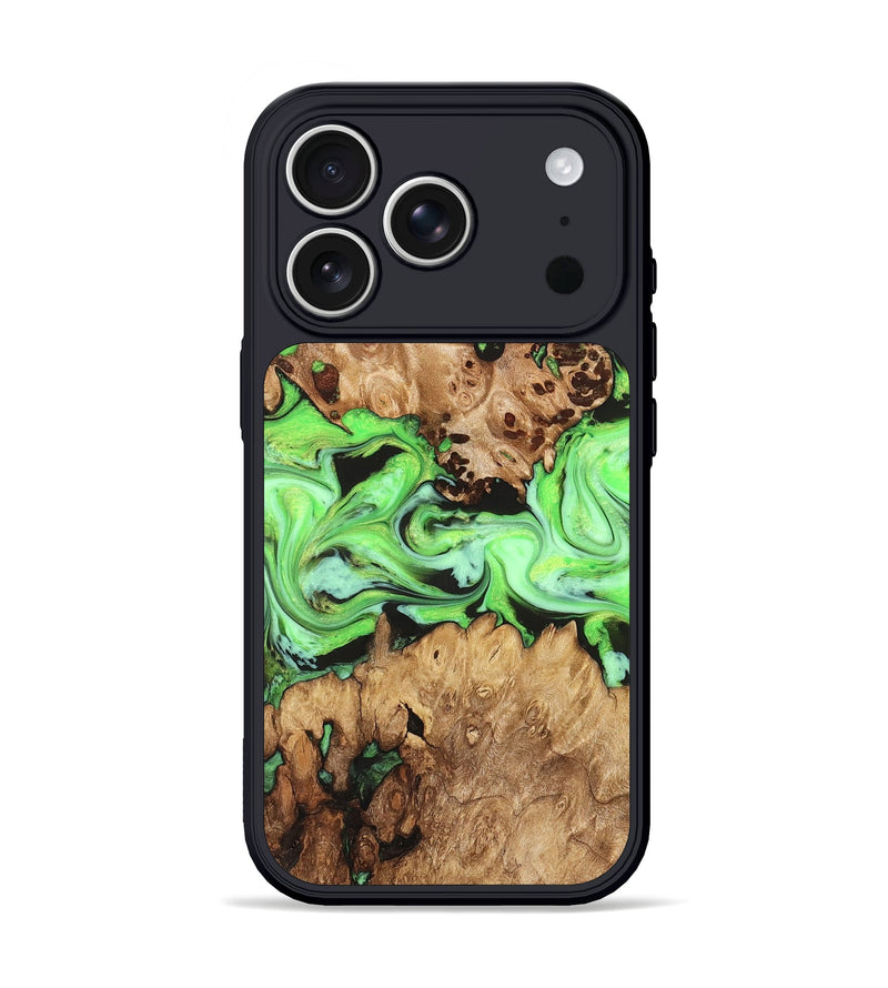 iPhone 17 Pro Wood Phone Case - Shyann (Green, 825006)