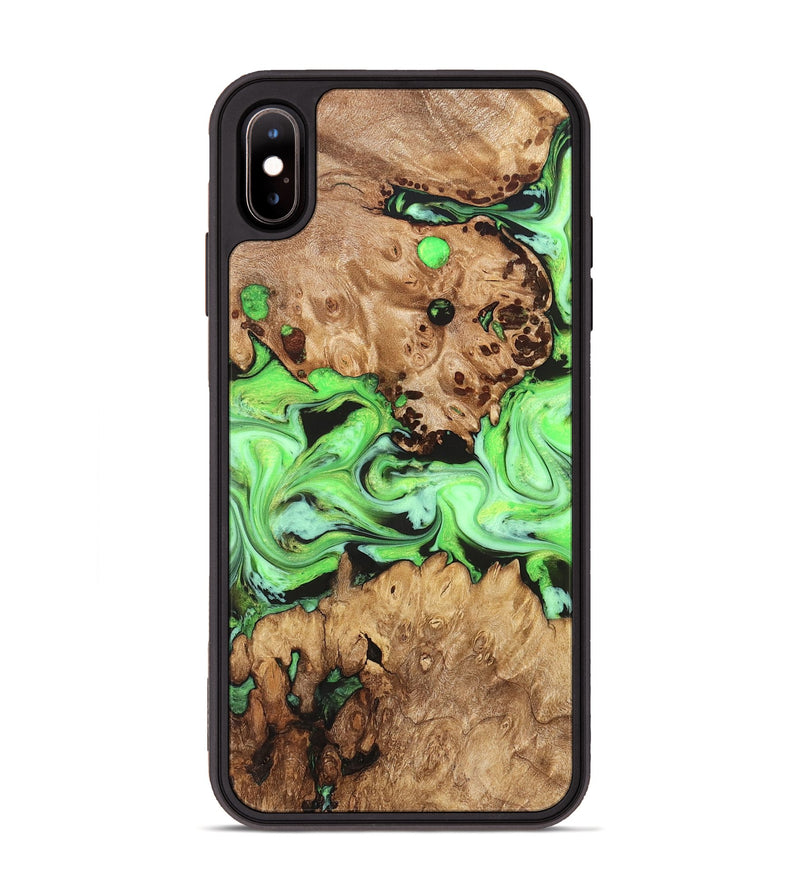 iPhone Xs Max Wood Phone Case - Shyann (Green, 825006)