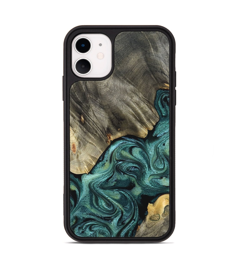 iPhone 11 Wood Phone Case - Freya (Green, 825007)