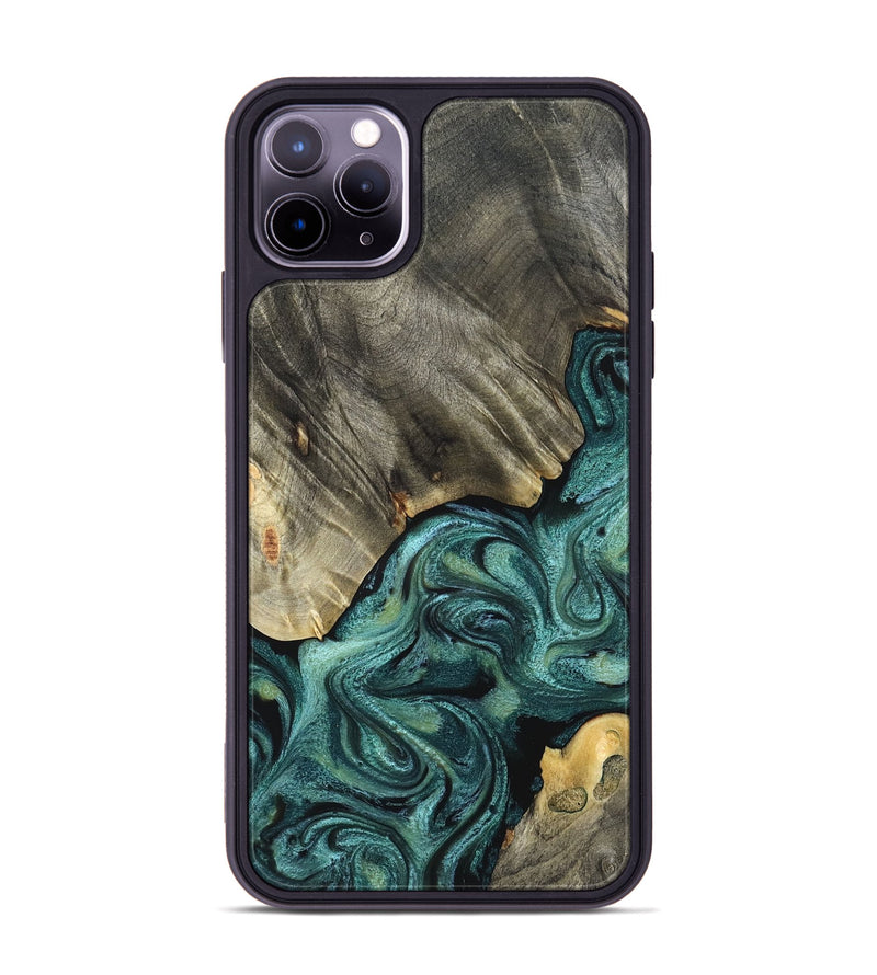 iPhone 11 Pro Max Wood Phone Case - Freya (Green, 825007)