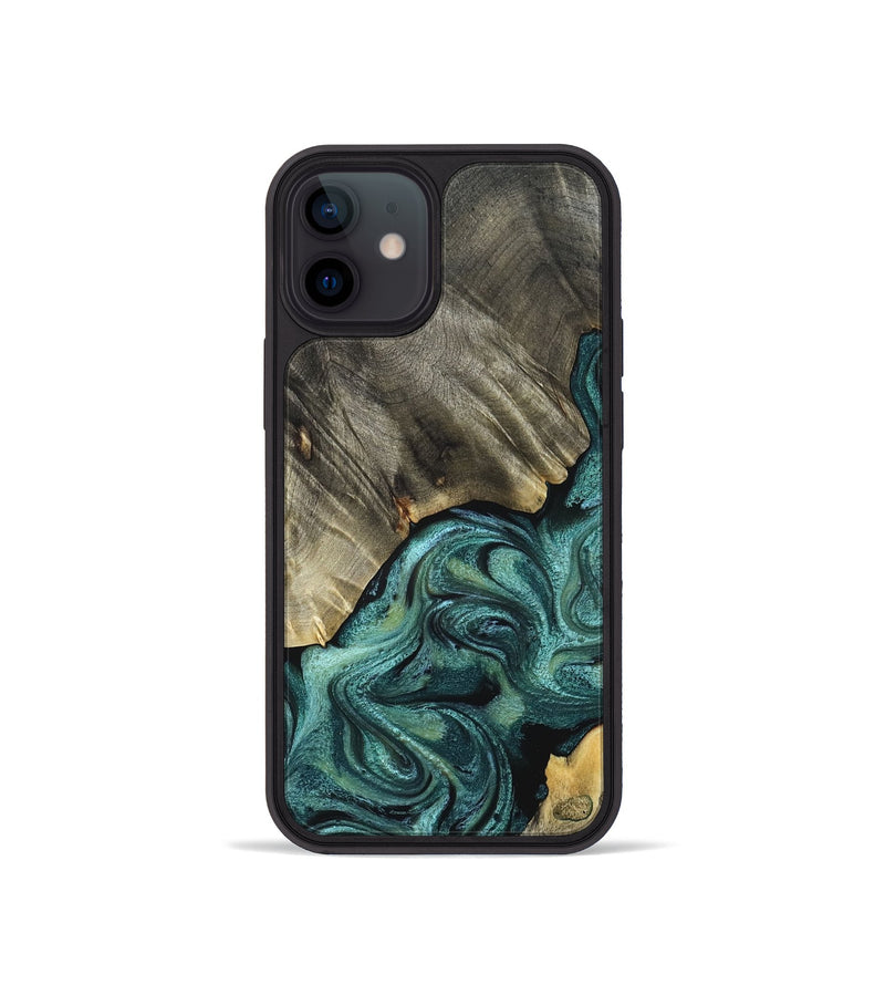 iPhone 12 mini Wood Phone Case - Freya (Green, 825007)