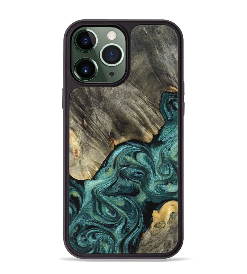 iPhone 13 Pro Max Wood Phone Case - Freya (Green, 825007)