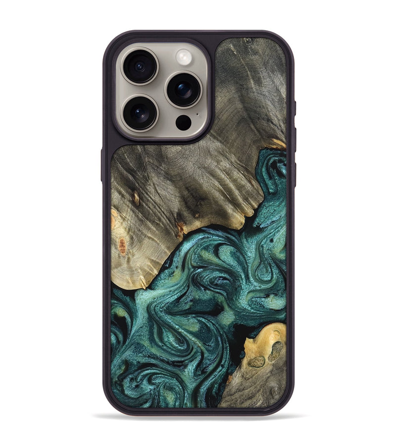 iPhone 15 Pro Max Wood Phone Case - Freya (Green, 825007)