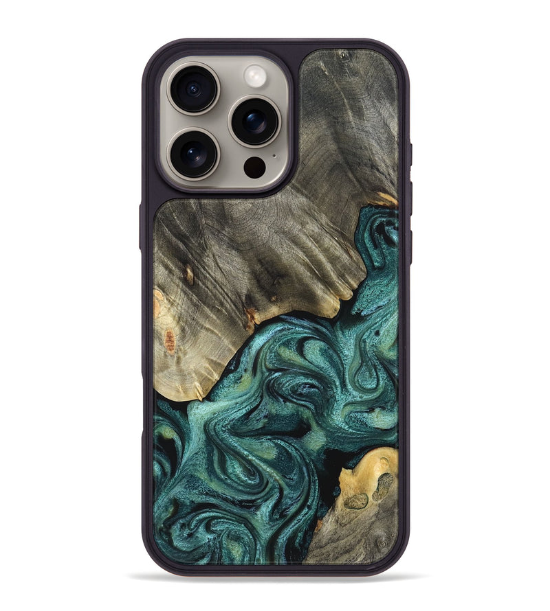 iPhone 16 Pro Max Wood Phone Case - Freya (Green, 825007)