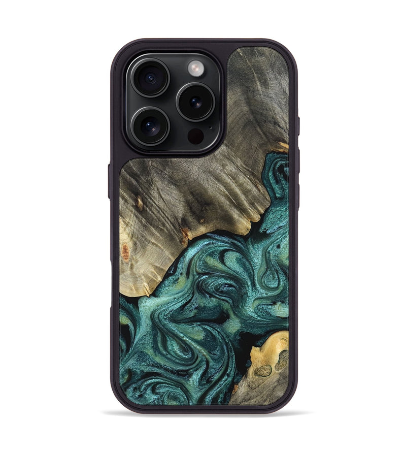 iPhone 16 Pro Wood Phone Case - Freya (Green, 825007)