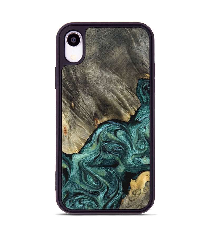 iPhone Xr Wood Phone Case - Freya (Green, 825007)