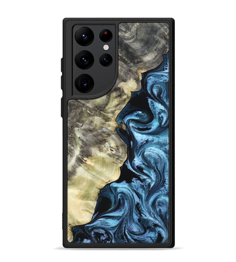 Galaxy S22 Ultra Wood Phone Case - Chelsey (Blue, 825008)