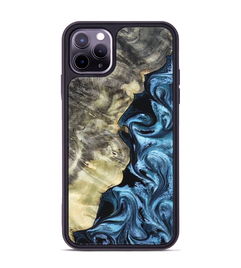 iPhone 11 Pro Max Wood Phone Case - Chelsey (Blue, 825008)
