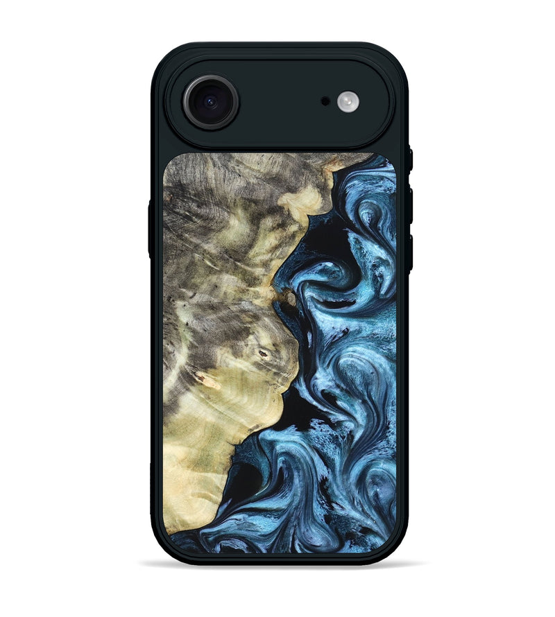 iPhone 17 Air Wood Phone Case - Chelsey (Blue, 825008)
