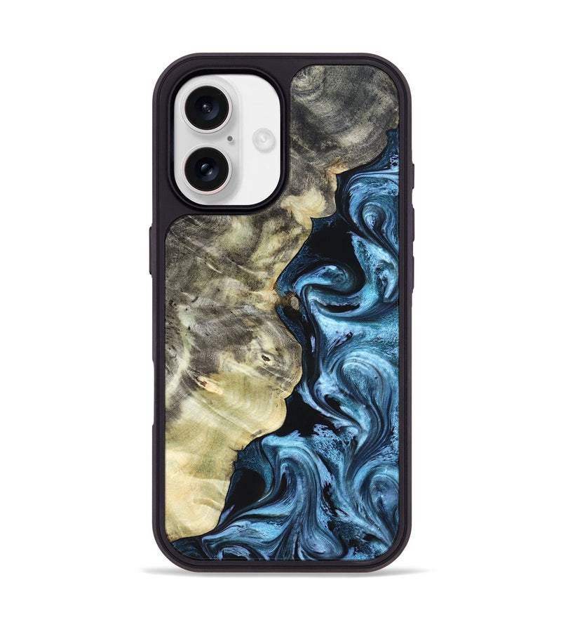 iPhone 17 Wood Phone Case - Chelsey (Blue, 825008)