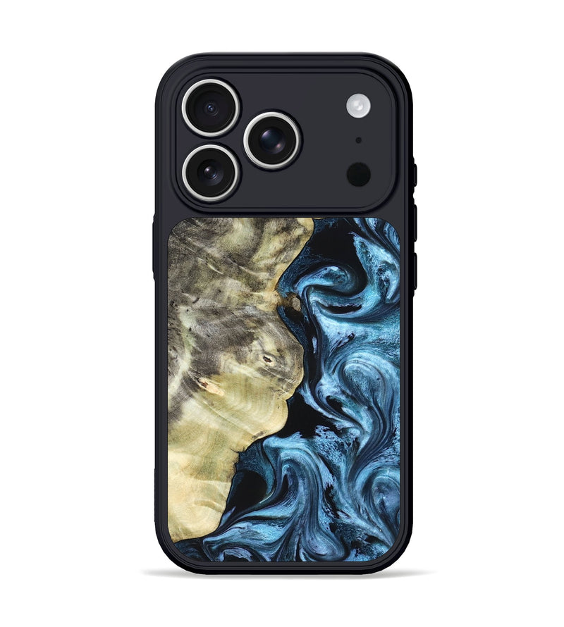 iPhone 17 Pro Wood Phone Case - Chelsey (Blue, 825008)
