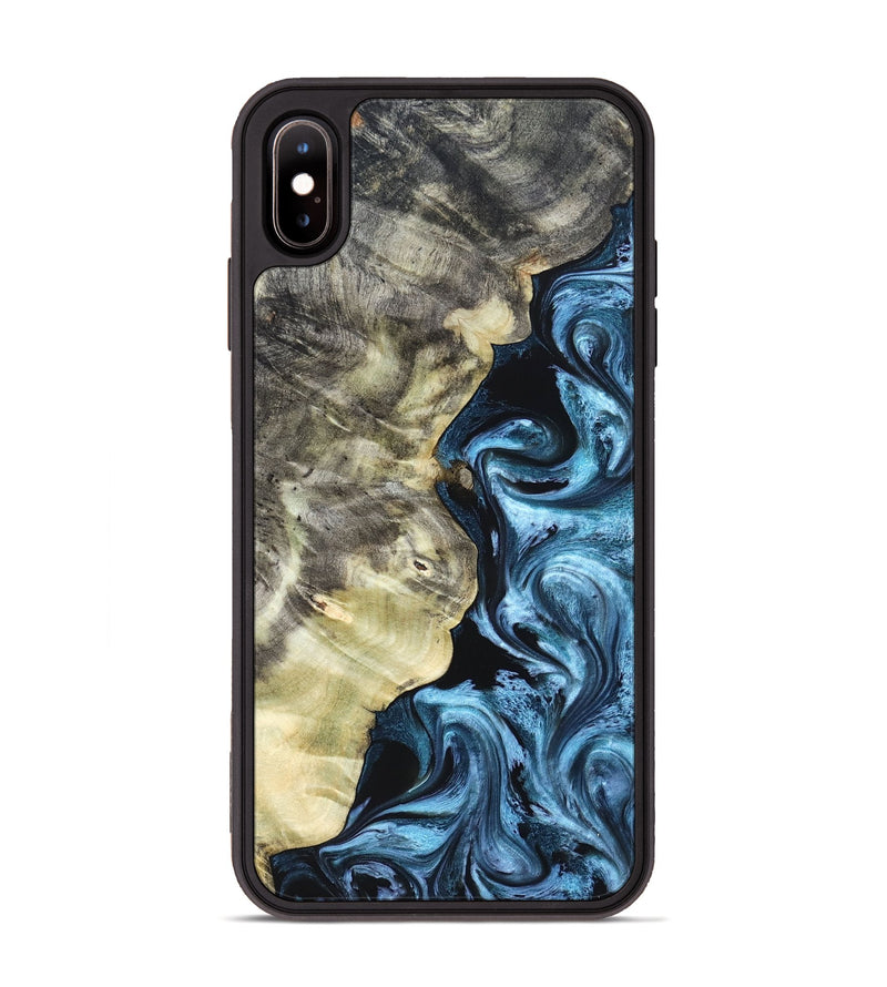 iPhone Xs Max Wood Phone Case - Chelsey (Blue, 825008)