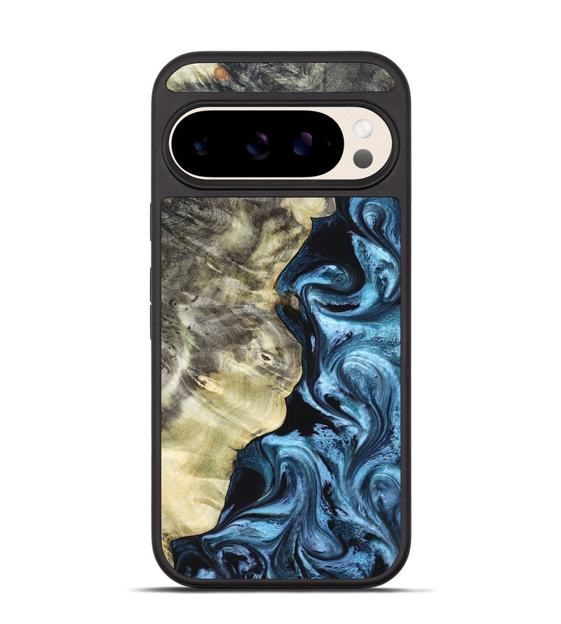 Pixel 10 Wood Phone Case - Chelsey (Blue, 825008)