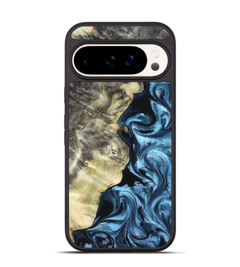Pixel 9 Pro Wood Phone Case - Chelsey (Blue, 825008)