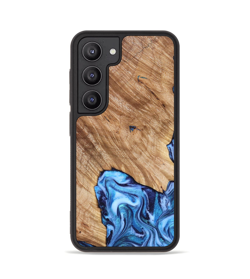 Galaxy S23 Wood Phone Case - Fiona (Blue, 825009)
