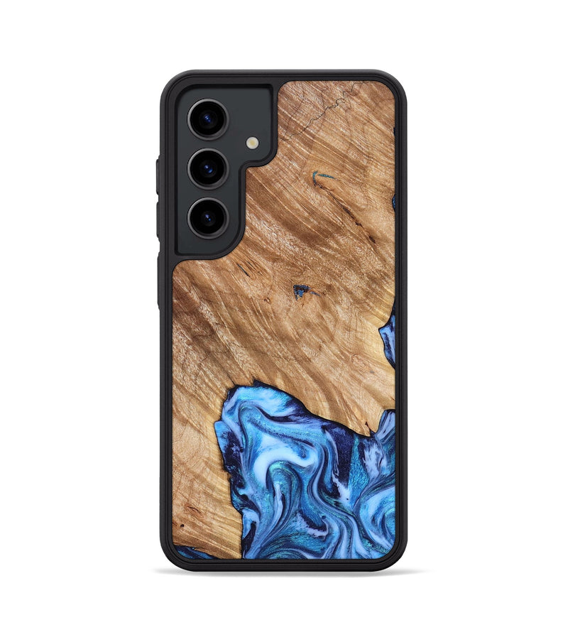 Galaxy S24 Wood Phone Case - Fiona (Blue, 825009)