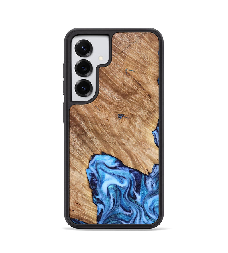 Galaxy S25 Wood Phone Case - Fiona (Blue, 825009)