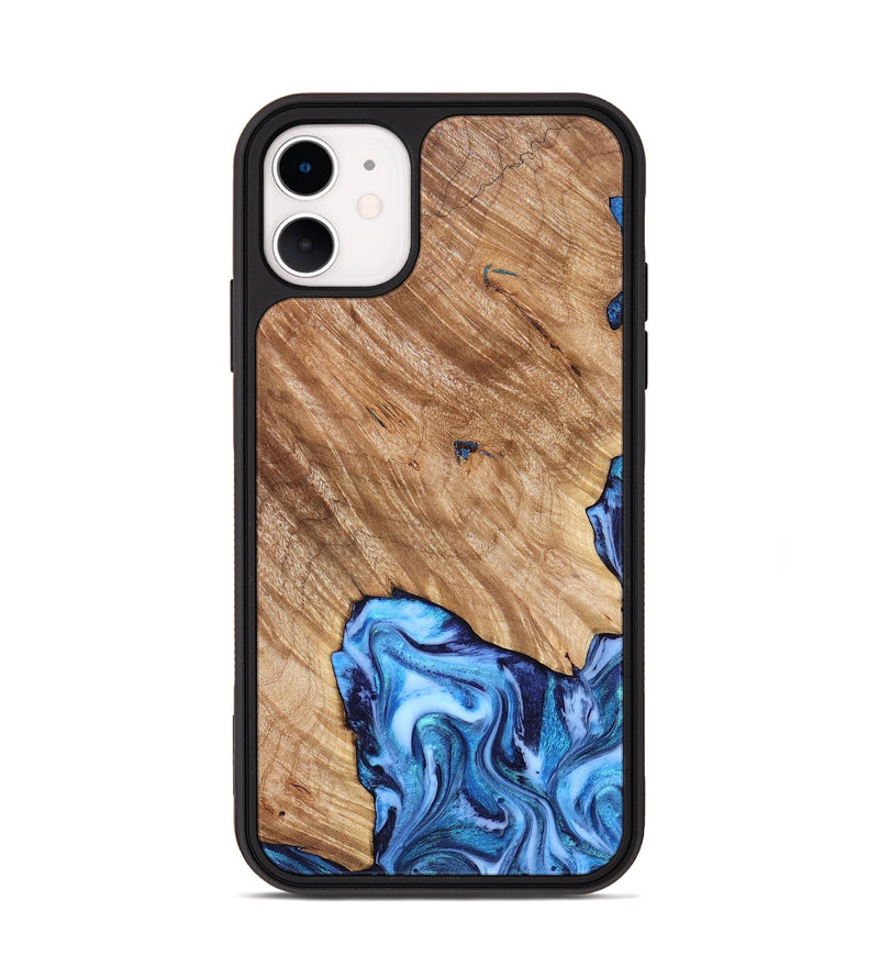 iPhone 11 Wood Phone Case - Fiona (Blue, 825009)