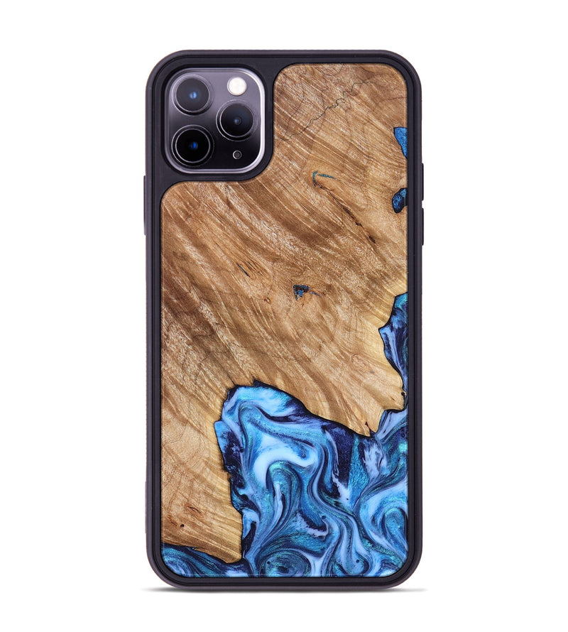 iPhone 11 Pro Max Wood Phone Case - Fiona (Blue, 825009)