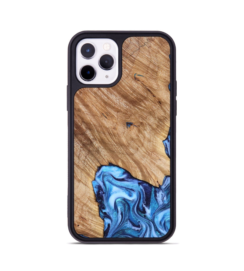 iPhone 11 Pro Wood Phone Case - Fiona (Blue, 825009)