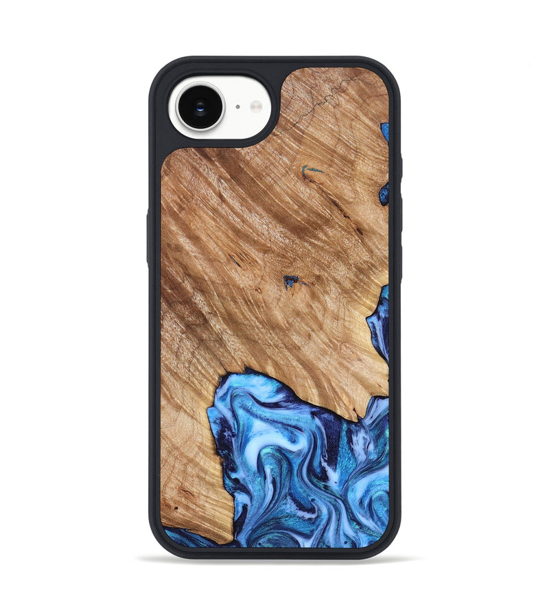 iPhone 17e Wood Phone Case - Fiona (Blue, 825009)