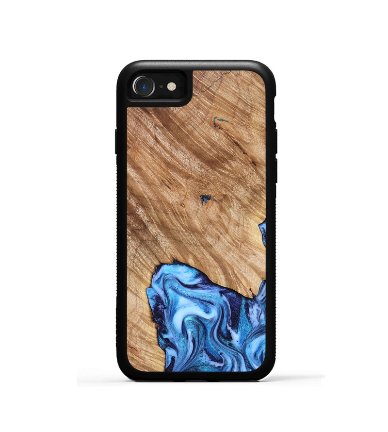 iPhone SE Wood Phone Case - Fiona (Blue, 825009)