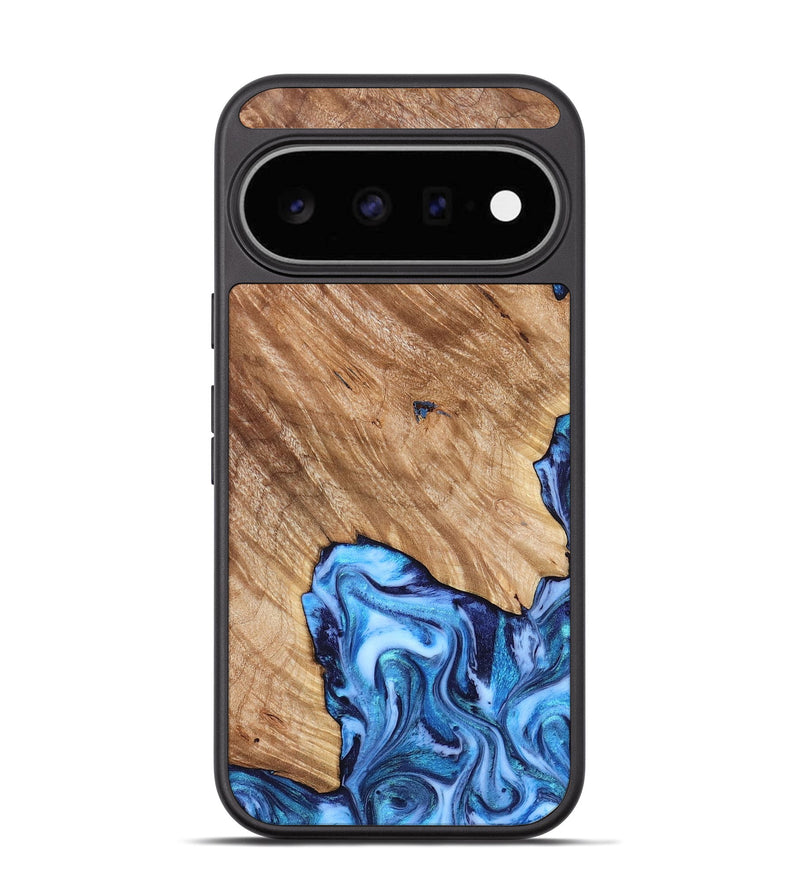 Pixel 11 Wood Phone Case - Fiona (Blue, 825009)