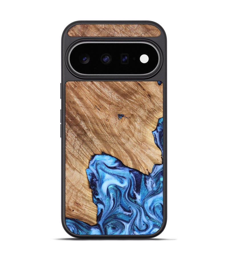 Pixel 11 Pro Wood Phone Case - Fiona (Blue, 825009)