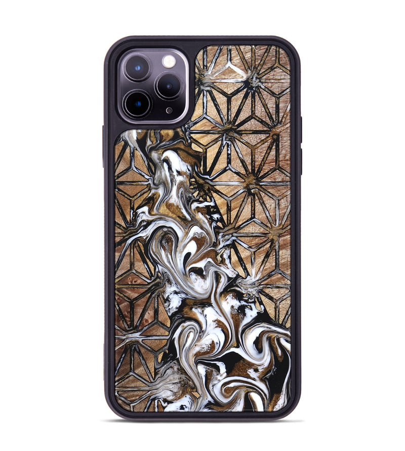 iPhone 11 Pro Max Wood Phone Case - Leatha (Pattern, 825011)