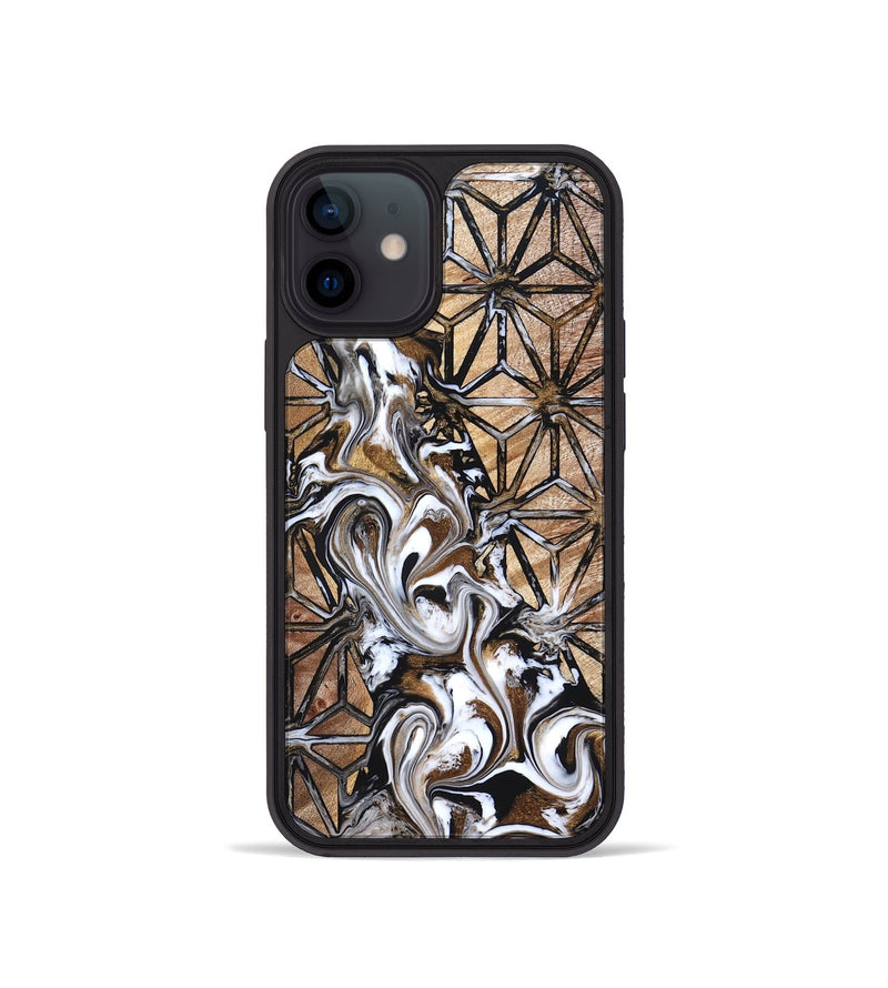 iPhone 12 mini Wood Phone Case - Leatha (Pattern, 825011)