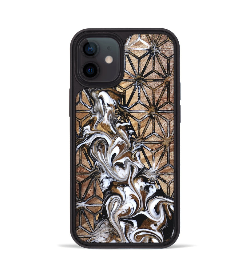 iPhone 12 Wood Phone Case - Leatha (Pattern, 825011)