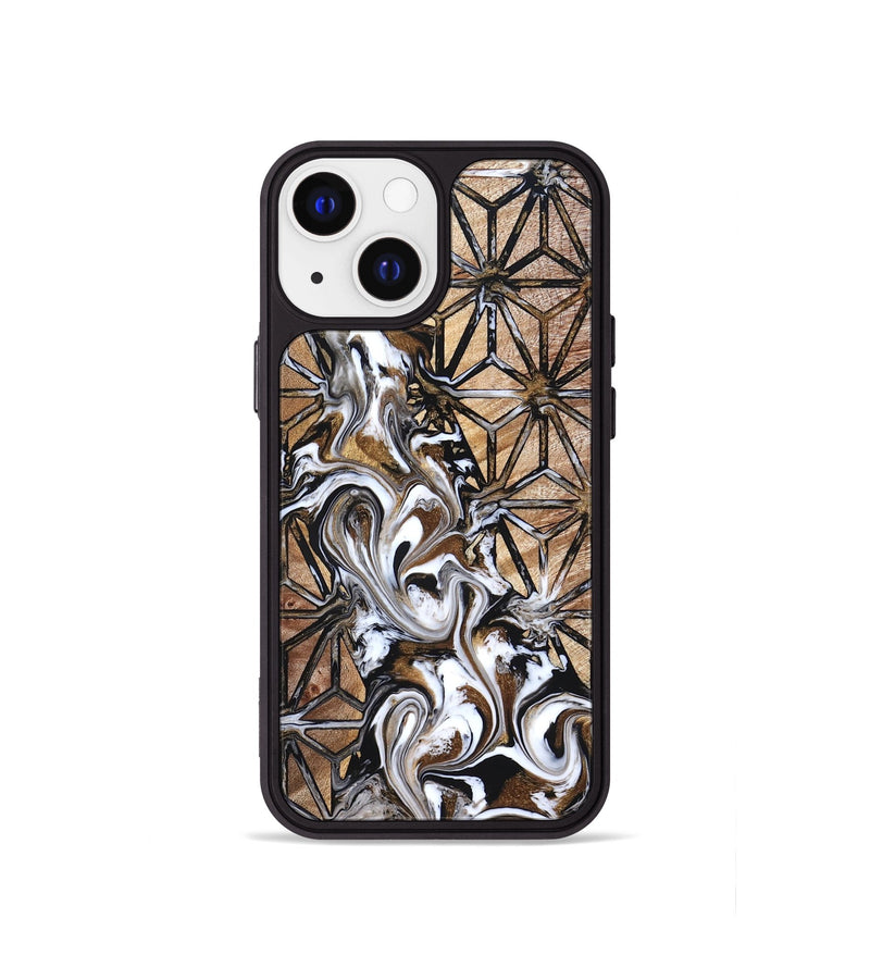 iPhone 13 mini Wood Phone Case - Leatha (Pattern, 825011)
