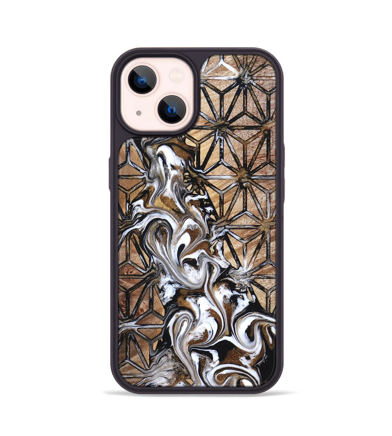 iPhone 14 Wood Phone Case - Leatha (Pattern, 825011)