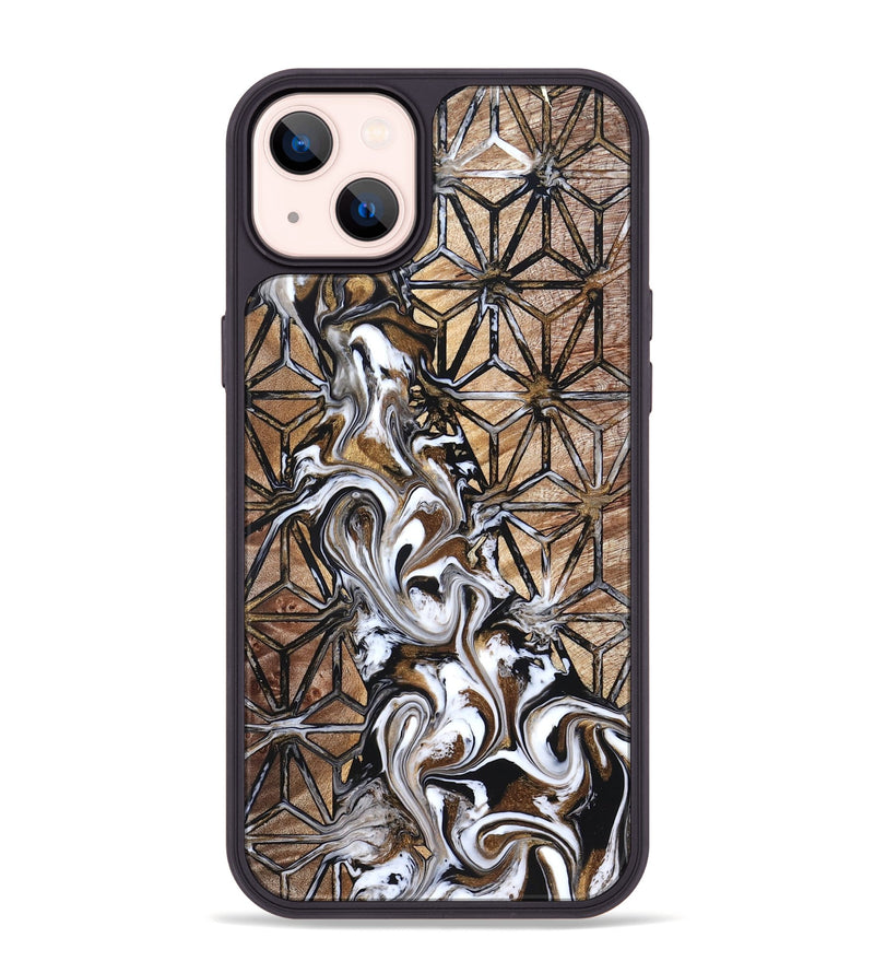 iPhone 14 Plus Wood Phone Case - Leatha (Pattern, 825011)