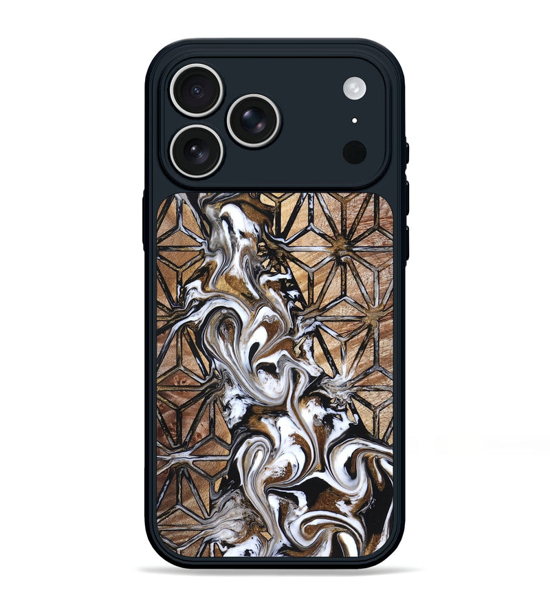 iPhone 17 Pro Max Wood Phone Case - Leatha (Pattern, 825011)
