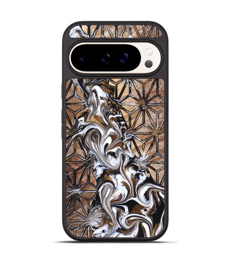 Pixel 9 Pro Wood Phone Case - Leatha (Pattern, 825011)