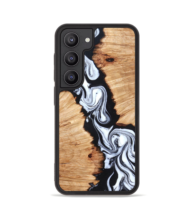 Galaxy S23 Wood Phone Case - Laisha (Black & White, 825019)