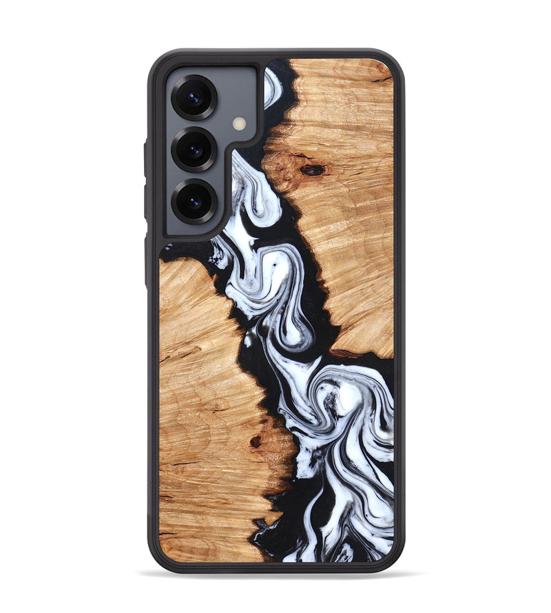 Galaxy S25 Plus Wood Phone Case - Laisha (Black & White, 825019)
