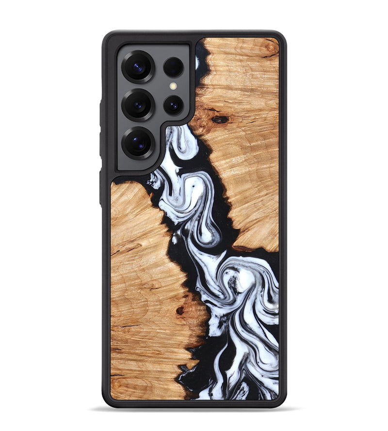 Galaxy S25 Ultra Wood Phone Case - Laisha (Black & White, 825019)