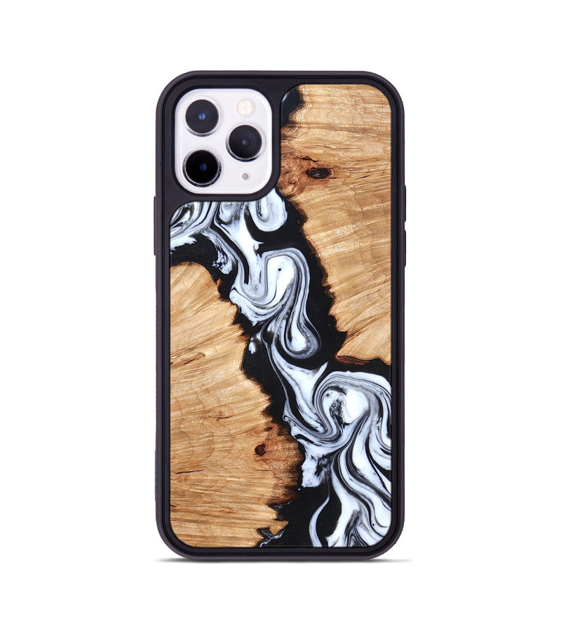 iPhone 11 Pro Wood Phone Case - Laisha (Black & White, 825019)