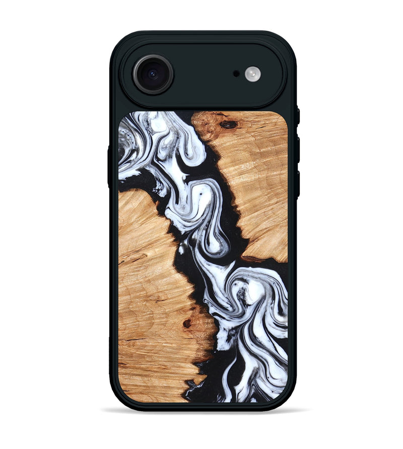 iPhone 17 Air Wood Phone Case - Laisha (Black & White, 825019)