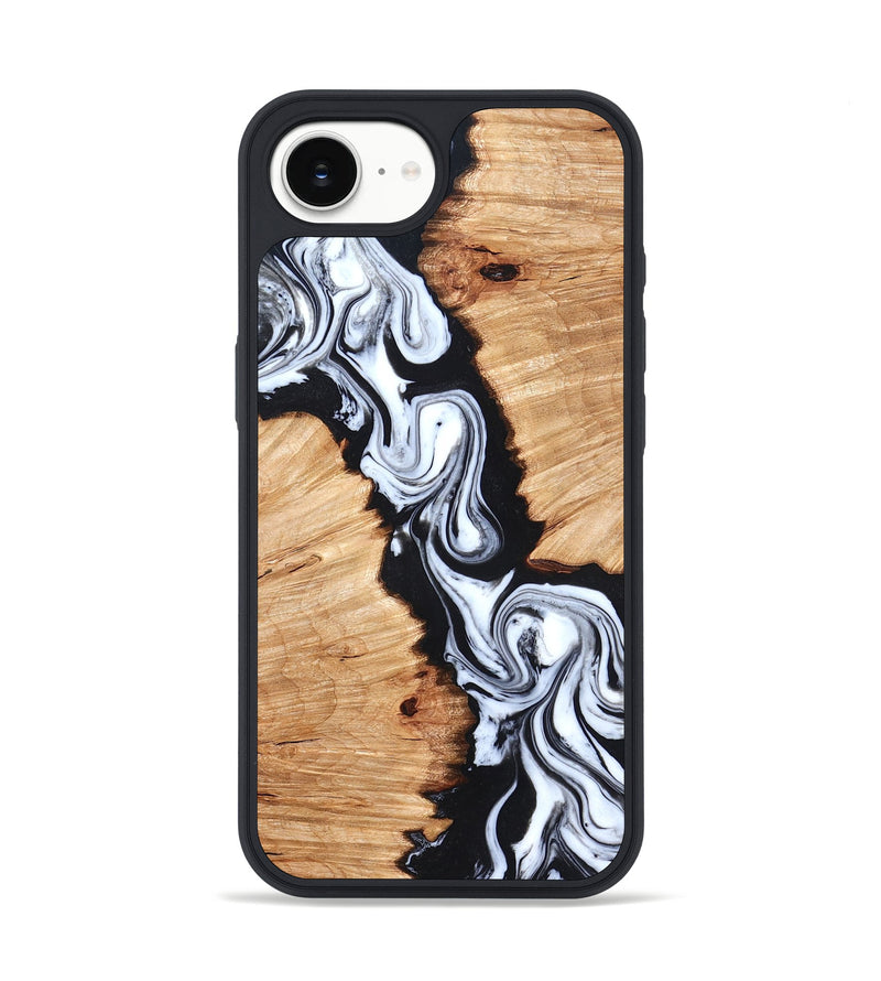 iPhone 17e Wood Phone Case - Laisha (Black & White, 825019)