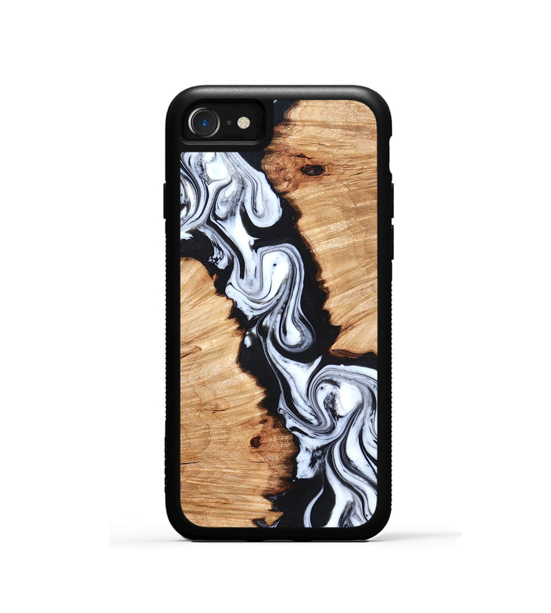 iPhone SE Wood Phone Case - Laisha (Black & White, 825019)