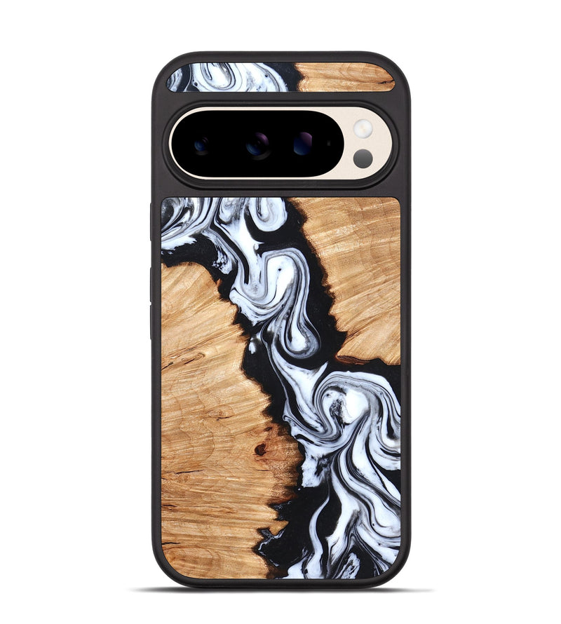 Pixel 10 Wood Phone Case - Laisha (Black & White, 825019)
