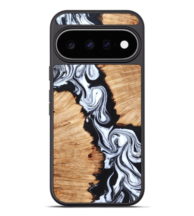 Pixel 11 Pro XL Wood Phone Case - Laisha (Black & White, 825019)