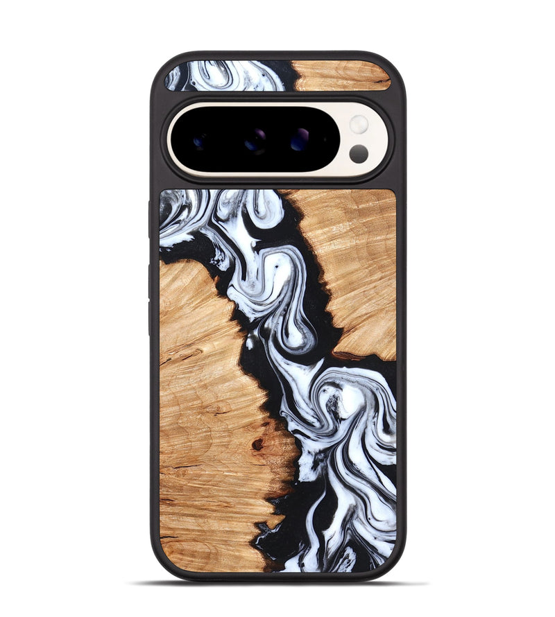 Pixel 9 Wood Phone Case - Laisha (Black & White, 825019)