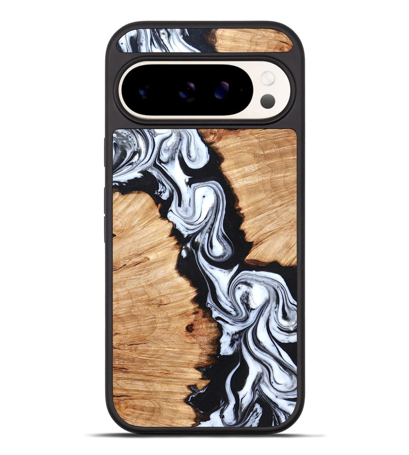 Pixel 9 Pro XL Wood Phone Case - Laisha (Black & White, 825019)