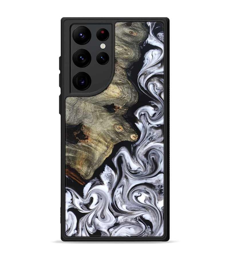 Galaxy S22 Ultra Wood Phone Case - Gino (Black & White, 825020)