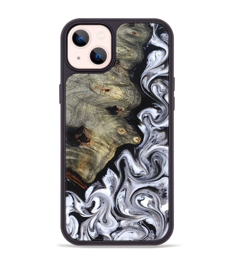 iPhone 14 Plus Wood Phone Case - Gino (Black & White, 825020)