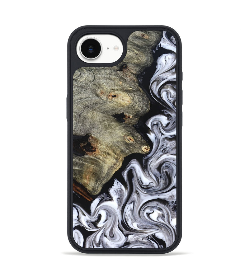 iPhone 16e Wood Phone Case - Gino (Black & White, 825020)